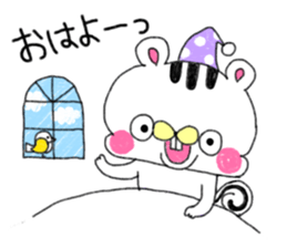 Squirrel and  bear and rabbit and apple sticker #4262560