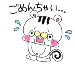 Squirrel and  bear and rabbit and apple sticker #4262573