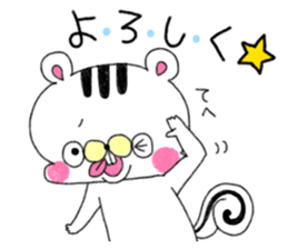 Squirrel and  bear and rabbit and apple sticker #4262574