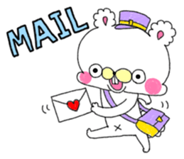 Squirrel and  bear and rabbit and apple sticker #4262577