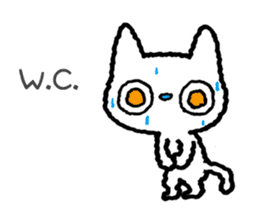 White cat kitten sticker #4262993