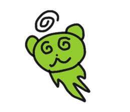 powdered green tea bear sticker #4264029
