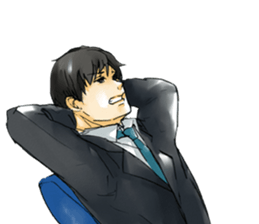 Hard office worker sticker #4264093