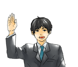 Hard office worker sticker #4264104