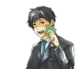 Hard office worker sticker #4264108