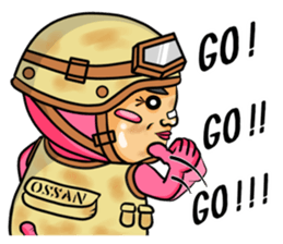 Middle-aged man of pink bear.The second sticker #4264653