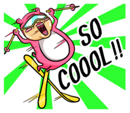 Middle-aged man of pink bear.The second sticker #4264667