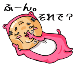 Middle-aged man of pink bear.The second sticker #4264674