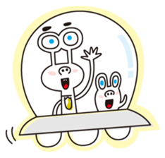 Businessman of two aliens sticker #4264960