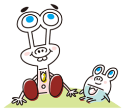 Businessman of two aliens sticker #4264961