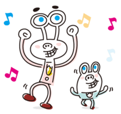 Businessman of two aliens sticker #4264964