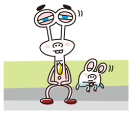 Businessman of two aliens sticker #4264972