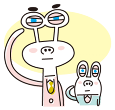 Businessman of two aliens sticker #4264976