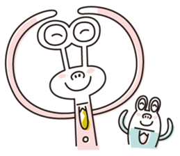 Businessman of two aliens sticker #4264979