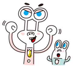 Businessman of two aliens sticker #4264980