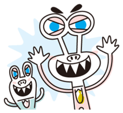 Businessman of two aliens sticker #4264981