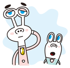 Businessman of two aliens sticker #4264985