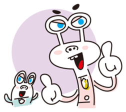 Businessman of two aliens sticker #4264988