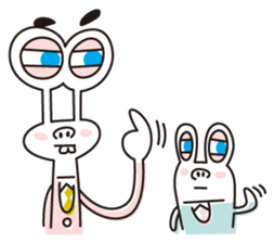 Businessman of two aliens sticker #4264989