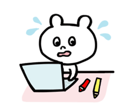 SHIRO of a white bear sticker #4265465