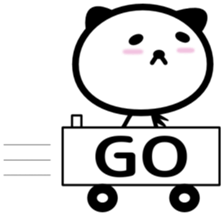 Panda with placard sticker #4265886