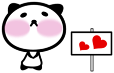 Panda with placard sticker #4265909