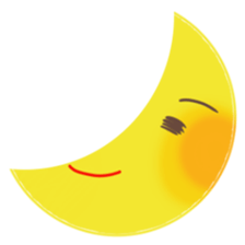 Play of moon sticker #4266115