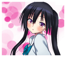 sticker of moe moe schoolgirl sticker #4268042