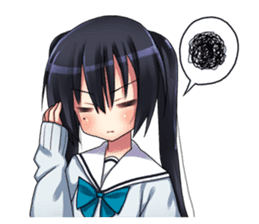 sticker of moe moe schoolgirl sticker #4268052