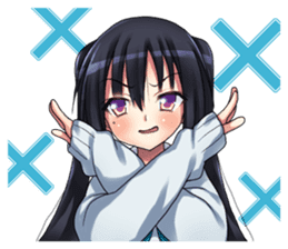 sticker of moe moe schoolgirl sticker #4268059