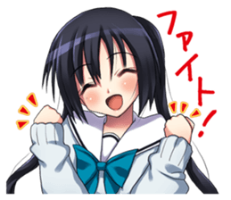 sticker of moe moe schoolgirl sticker #4268062