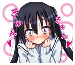 sticker of moe moe schoolgirl sticker #4268064