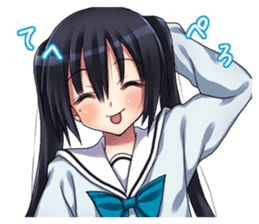 sticker of moe moe schoolgirl sticker #4268067