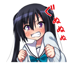 sticker of moe moe schoolgirl sticker #4268070