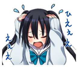 sticker of moe moe schoolgirl sticker #4268077