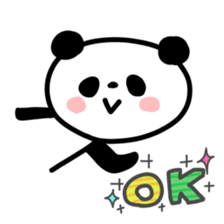 Fluffy panda sticker #4268561