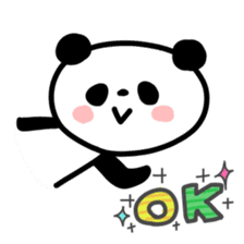Fluffy panda sticker #4268561