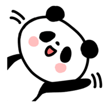 Fluffy panda sticker #4268562