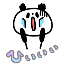 Fluffy panda sticker #4268571