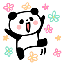 Fluffy panda sticker #4268574
