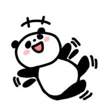 Fluffy panda sticker #4268576