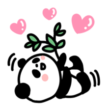 Fluffy panda sticker #4268580