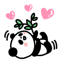 Fluffy panda sticker #4268580
