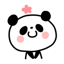 Fluffy panda sticker #4268583