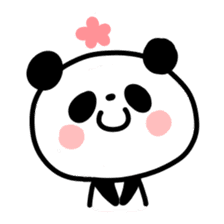 Fluffy panda sticker #4268583