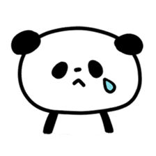 Fluffy panda sticker #4268585