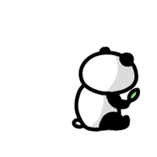 Fluffy panda sticker #4268587