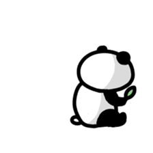 Fluffy panda sticker #4268587