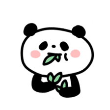 Fluffy panda sticker #4268595