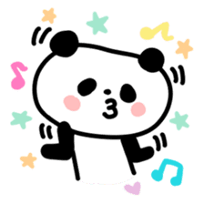 Fluffy panda sticker #4268597